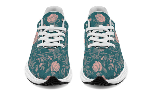 Teal Rose Romance Sneakers