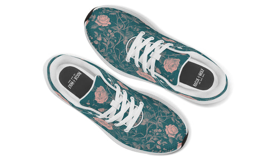 Teal Rose Romance Sneakers