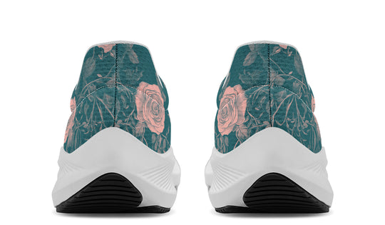 Teal Rose Romance Sneakers