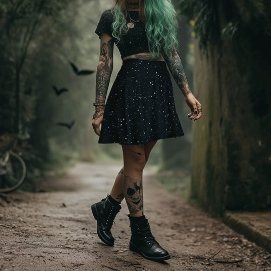 Starry Night Skater Skirt
