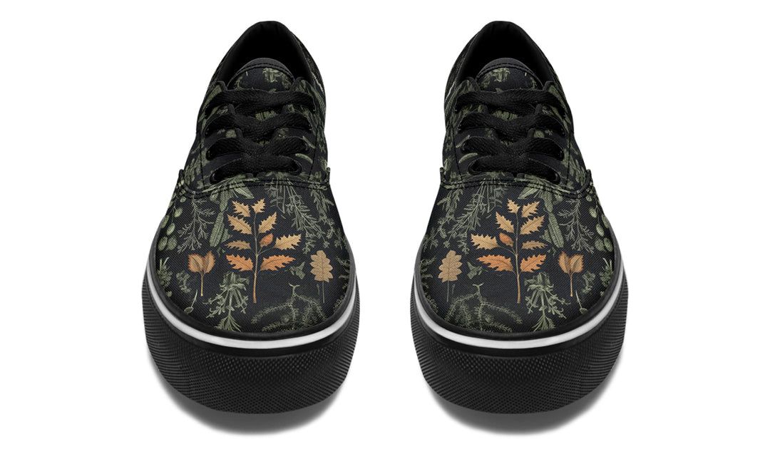 Autumn Memoir Street Sneakers - Premium Vegan Canvas Sneakers with Durable Waffle Soles