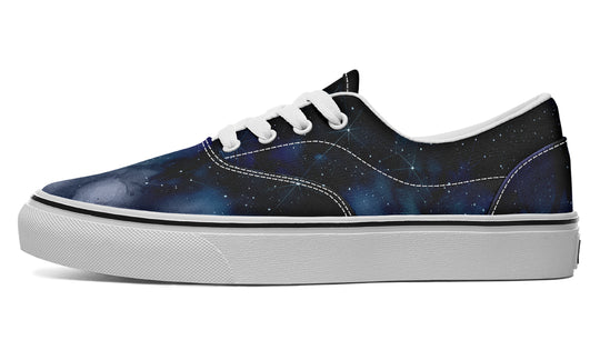 Deep Blue Street Sneakers - Premium Vegan Canvas Sneakers with Durable Waffle Soles