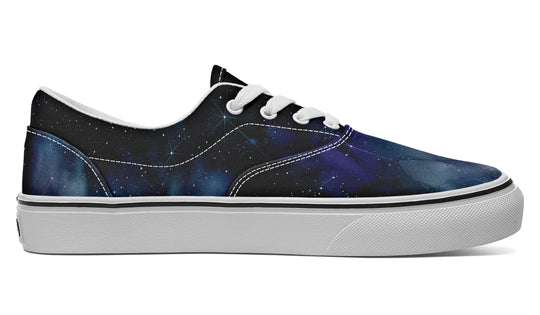 Deep Blue Street Sneakers - Premium Vegan Canvas Sneakers with Durable Waffle Soles