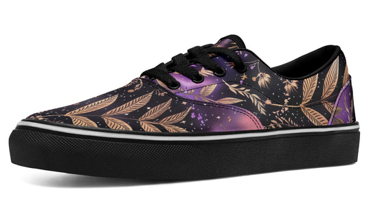 Galactic Bloom Street Sneakers - Premium Vegan Canvas Sneakers with Durable Waffle Soles