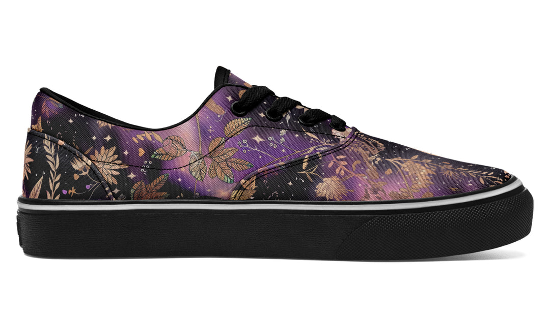 Galactic Bloom Street Sneakers - Premium Vegan Canvas Sneakers with Durable Waffle Soles