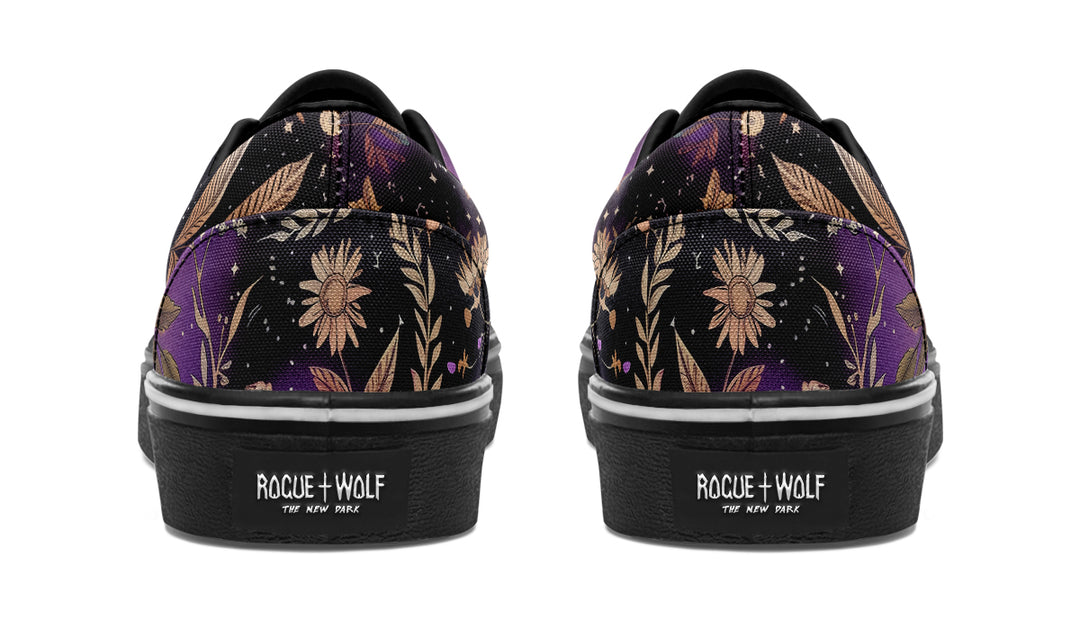 Galactic Bloom Street Sneakers - Premium Vegan Canvas Sneakers with Durable Waffle Soles