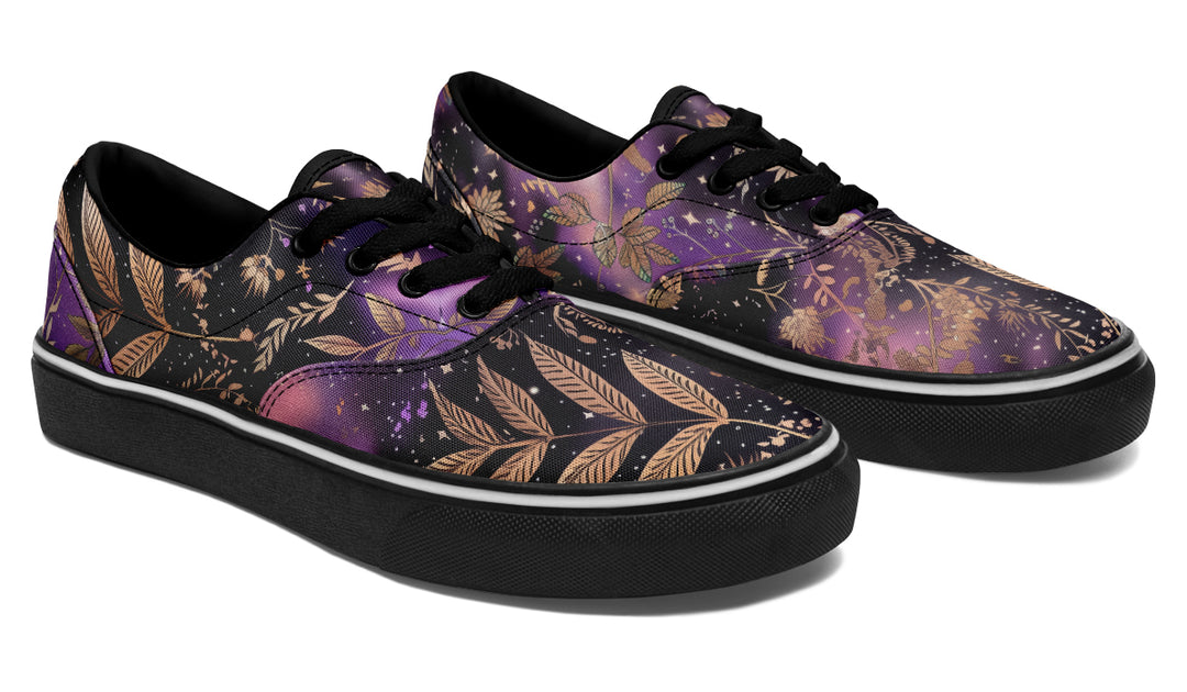 Galactic Bloom Street Sneakers - Premium Vegan Canvas Sneakers with Durable Waffle Soles