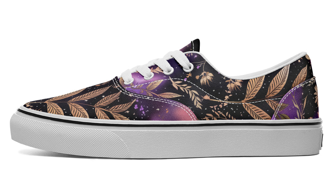 Galactic Bloom Street Sneakers - Premium Vegan Canvas Sneakers with Durable Waffle Soles