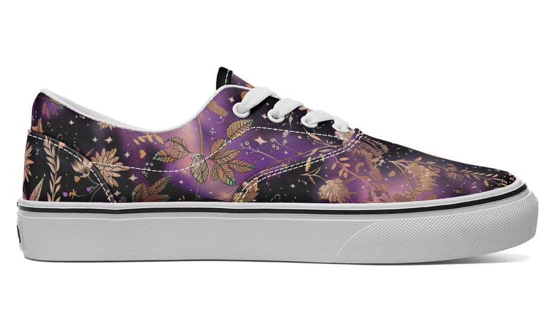 Galactic Bloom Street Sneakers - Premium Vegan Canvas Sneakers with Durable Waffle Soles