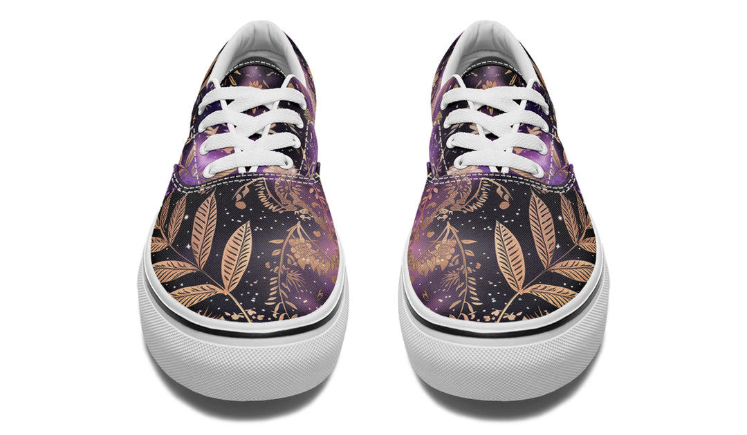 Galactic Bloom Street Sneakers - Premium Vegan Canvas Sneakers with Durable Waffle Soles