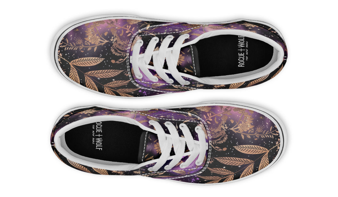 Galactic Bloom Street Sneakers - Premium Vegan Canvas Sneakers with Durable Waffle Soles