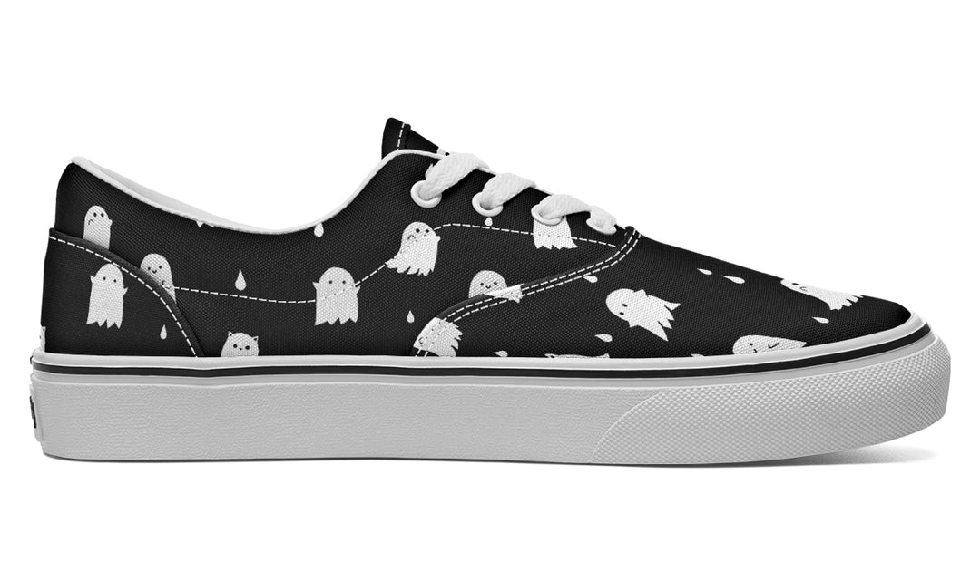 Ghost Party Street Sneakers - Premium Vegan Canvas Sneakers with Durable Waffle Soles