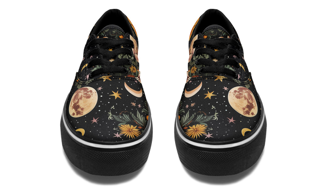 Lunar Meadow Street Sneakers - Premium Vegan Canvas Sneakers with Durable Waffle Soles