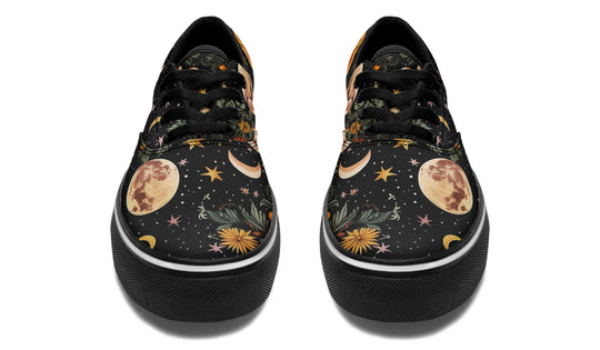 Lunar Meadow Street Sneakers - Premium Vegan Canvas Sneakers with Durable Waffle Soles