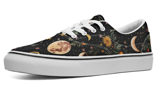 Lunar Meadow Street Sneakers - Premium Vegan Canvas Sneakers with Durable Waffle Soles