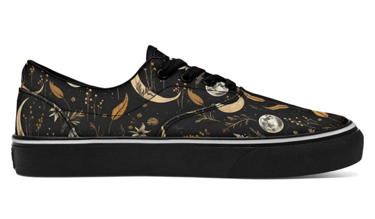 Moonlit Botanica Street Sneakers - Premium Vegan Canvas Sneakers with Durable Waffle Soles