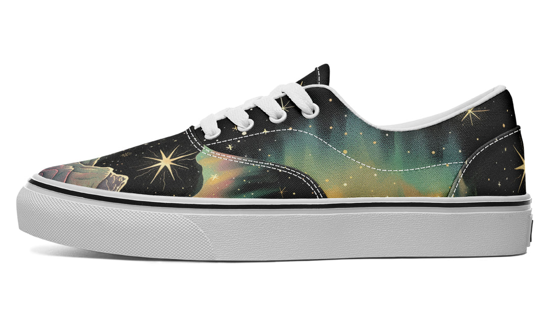 Northern Lights Street Sneakers - Premium Vegan Canvas Sneakers with Durable Waffle Soles