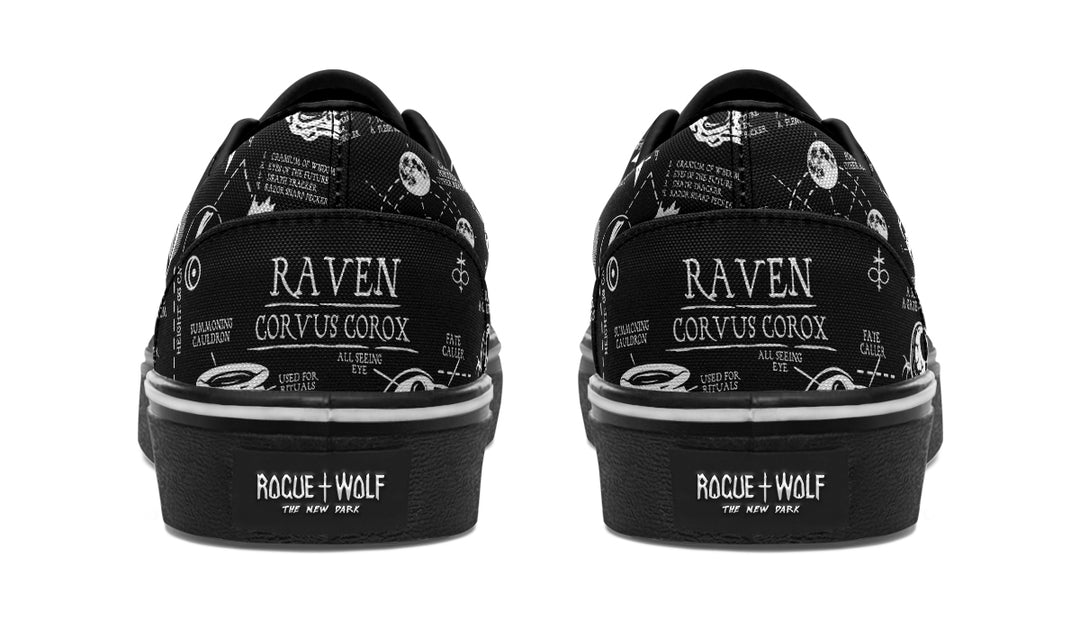 Raven Study Street Sneakers - Premium Vegan Canvas Sneakers with Durable Waffle Soles