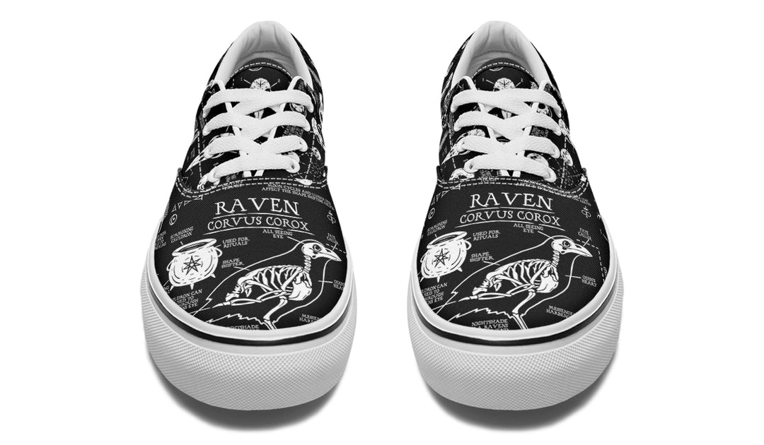 Raven Study Street Sneakers - Premium Vegan Canvas Sneakers with Durable Waffle Soles