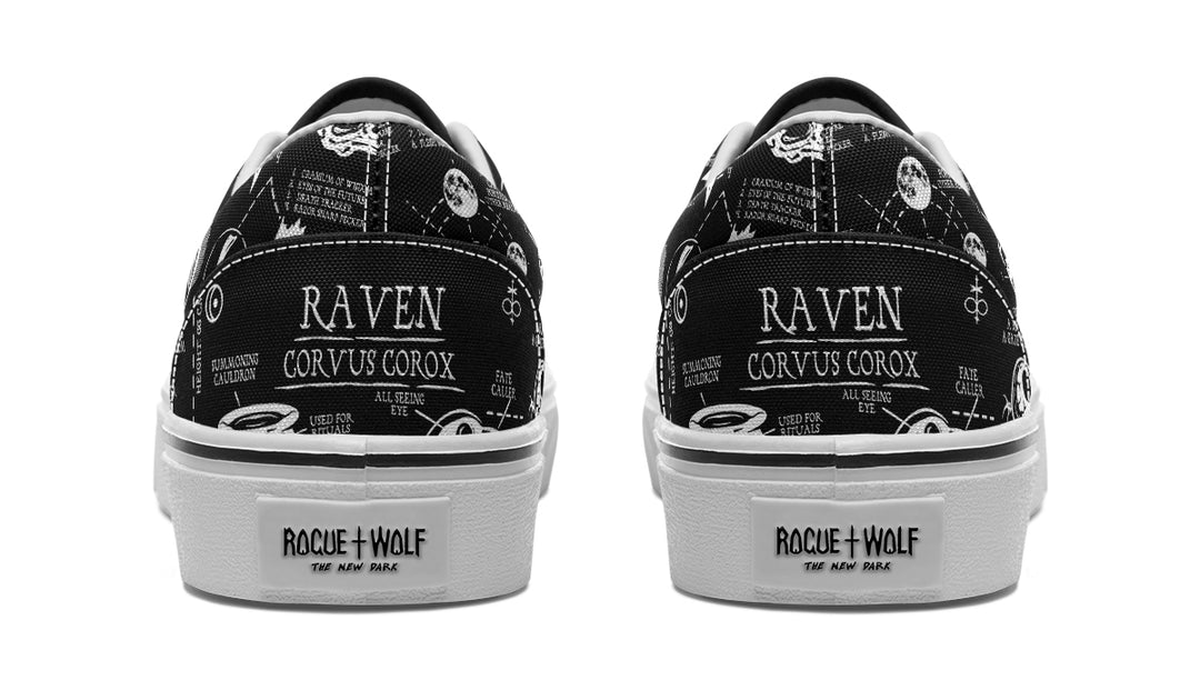 Raven Study Street Sneakers - Premium Vegan Canvas Sneakers with Durable Waffle Soles