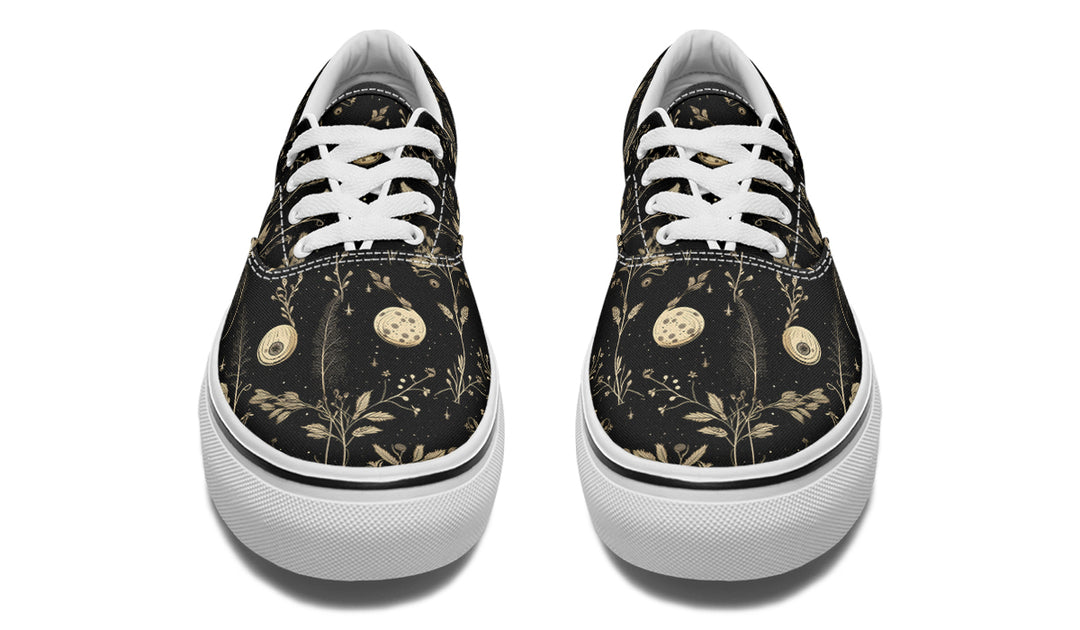 Twilight Garden Street Sneakers - Premium Vegan Canvas Sneakers with Durable Waffle Soles