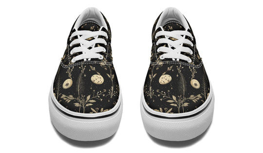 Twilight Garden Street Sneakers - Premium Vegan Canvas Sneakers with Durable Waffle Soles