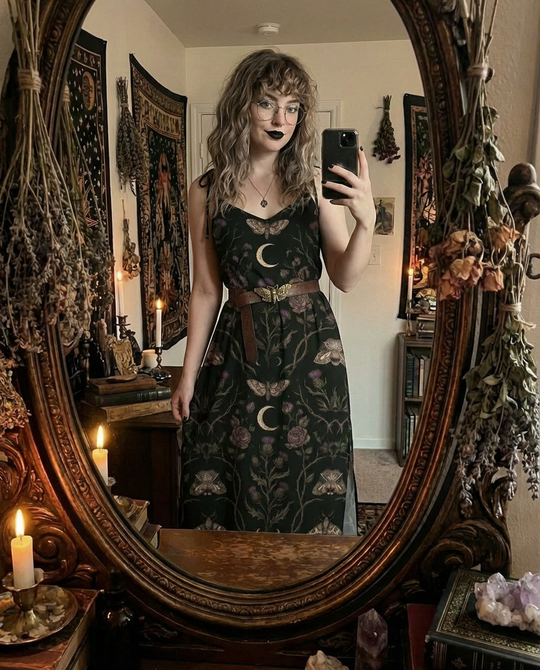 Thistle Moth Slip Dress