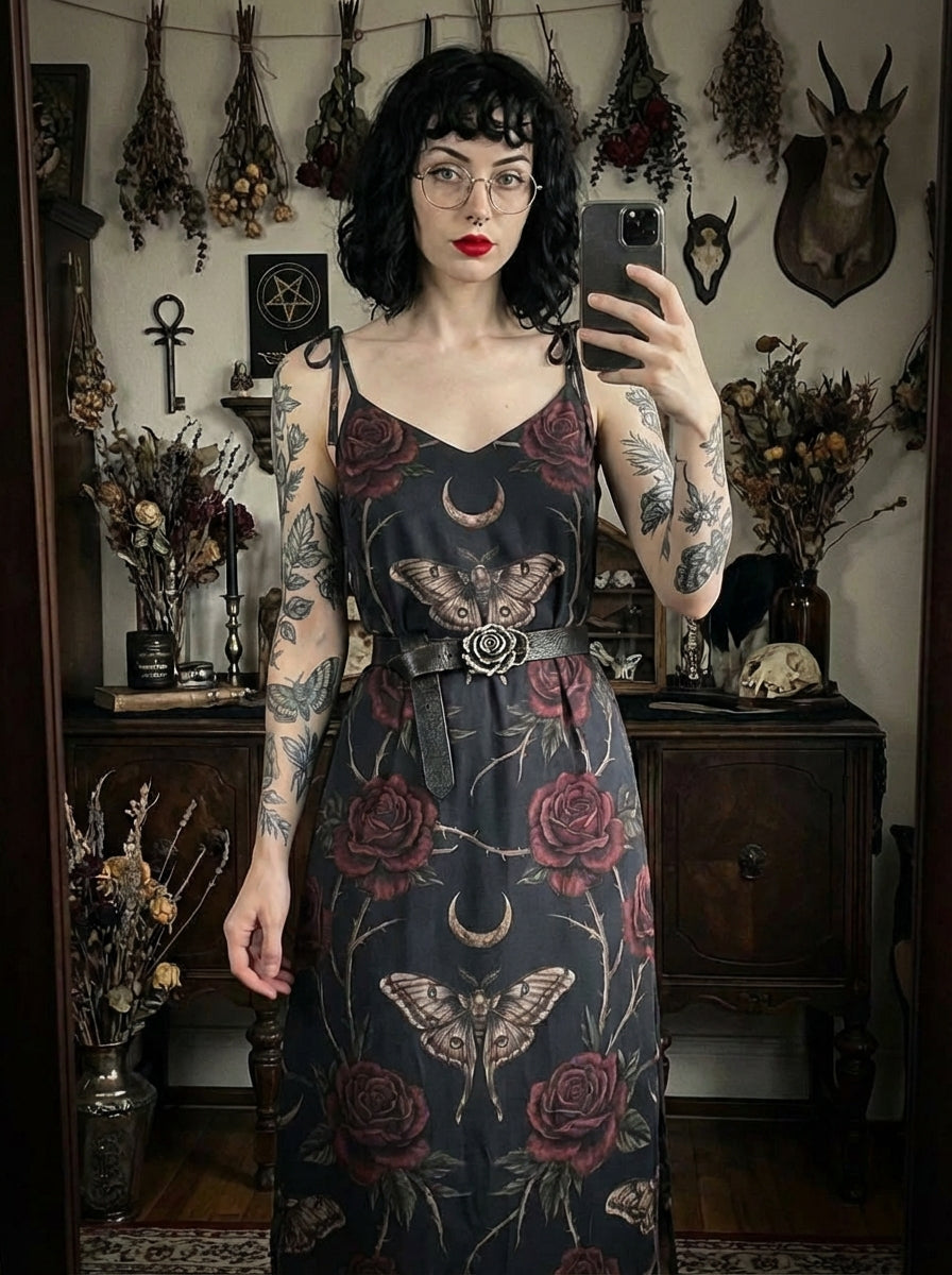 Thorn Moth Slip Dress