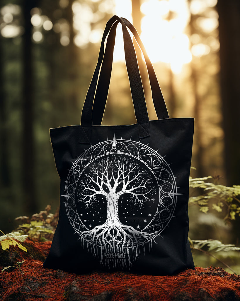 Crystal Queen Vegan Tote Bag - Witchy Goth Large Foldable & Reusable B –  Rogue + Wolf