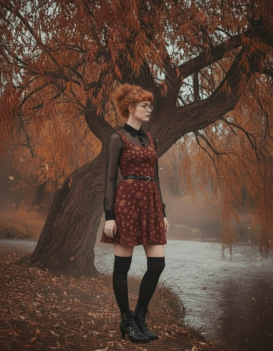 Umbral Wings Skater Dress