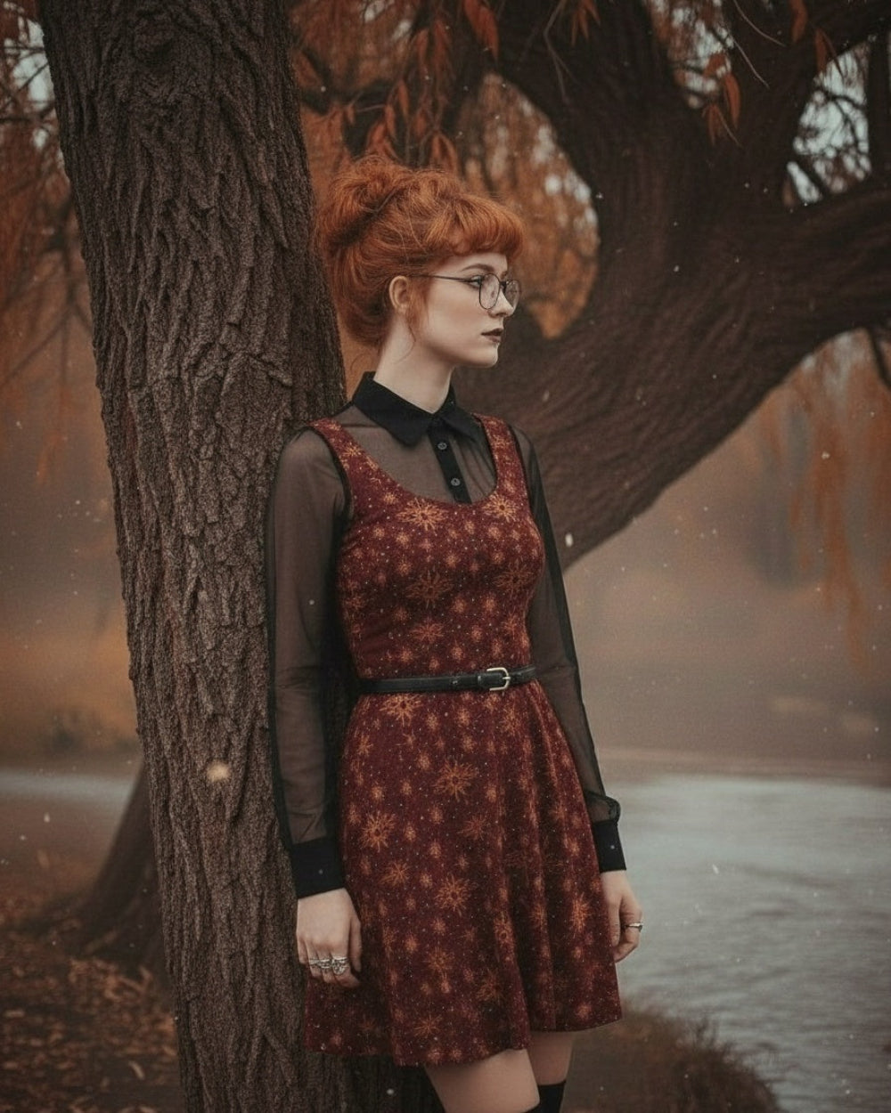 Umbral Wings Skater Dress