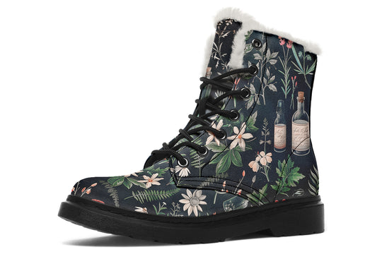 Apothecary Haven Winter Boots - Witchy Style Boots Durable Water Resistant Nylon Vibrant Print Warm Lined