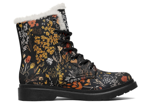 Autumn Reverie Winter Boots - Warm Micro-Suede Doc-Style Boots Lined with Vegan Wool