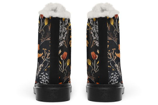 Autumn Reverie Winter Boots - Warm Micro-Suede Doc-Style Boots Lined with Vegan Wool