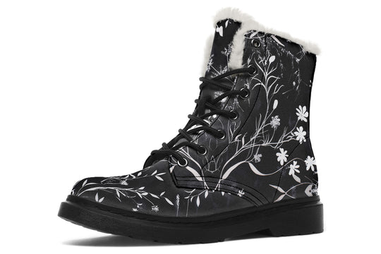 Black Delicate Winter Boots