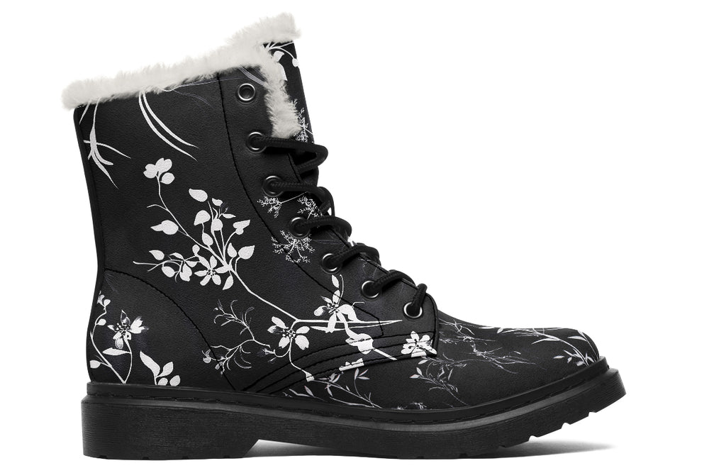 Black Delicate Winter Boots