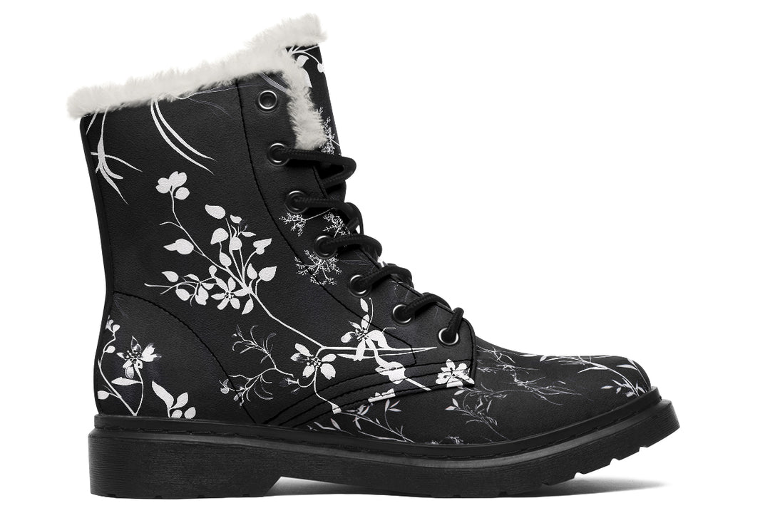 Black Delicate Winter Boots