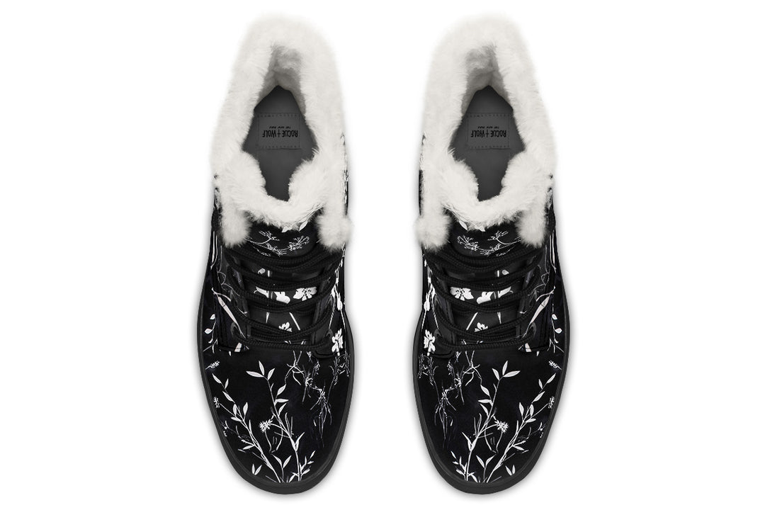 Black Delicate Winter Boots