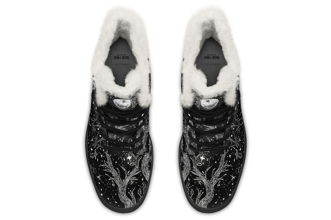 Black Waning Tree Winter Boots