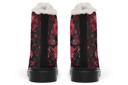 Blood Vintage Peonies Winter Boots