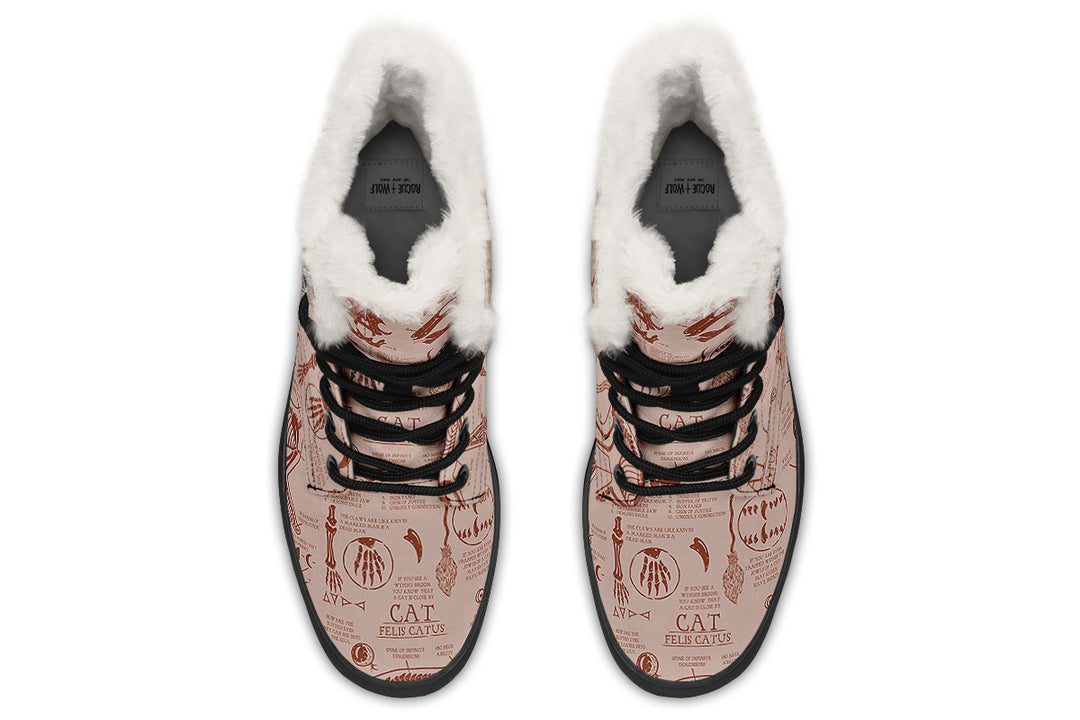 Blush Cat Study Winter Boots