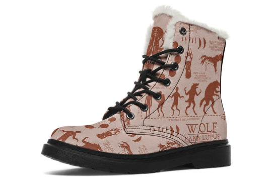 Blush Wolf Study Winter Boots