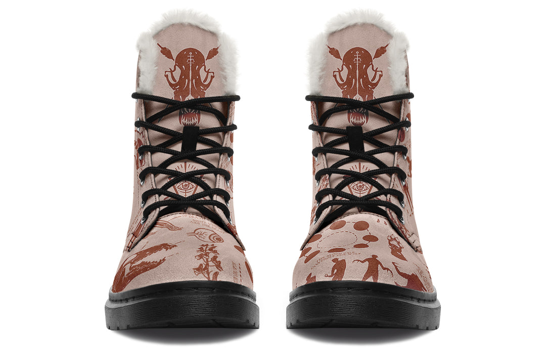 Blush Wolf Study Winter Boots