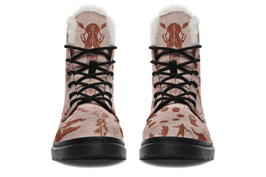 Blush Wolf Study Winter Boots