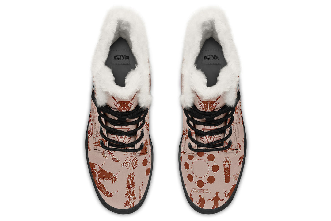 Blush Wolf Study Winter Boots