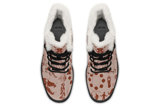 Blush Wolf Study Winter Boots
