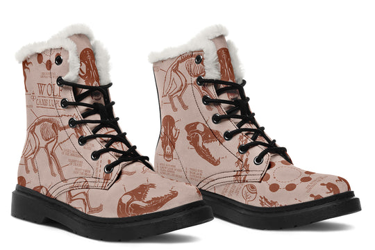 Blush Wolf Study Winter Boots