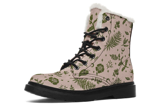 Budding Green Witch Winter Boots