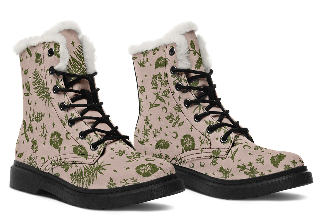 Budding Green Witch Winter Boots