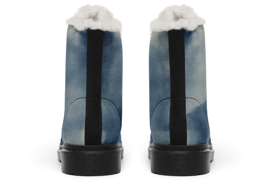 Burning Horizon Winter Boots - Warm Micro-Suede Doc-Style Boots Lined with Vegan Wool